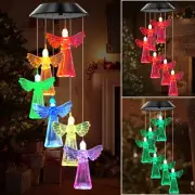 Solar Angel Wind Chimes Color Changing Lights, Best Gifts for Mom Grandma Wom...