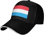[SSIULUS] Luxembourg Flag Casquette Cap Hats,Trucker,Baseball Cap with Snapback,Perfect for Summer,Golf