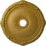 Ekena Millwork Polyurethane Heaton Ceiling Medallion 27.5" Circle Pharaohs Gold