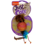 4 Pack Hartz Just For Cats Rollabout Mouse Cat Toy, Catnip Filled, Assorted