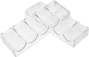 HANABASS Stylish 2pcs Acrylic Poker Chip Trays 100 Chip Capacity Case Organize for Home Games