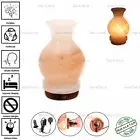 VASE SHAPE ELECTRIC HIMALAYAN SALT TABLE LAMP NATURAL ROCK PURIFY AIR IONIZER