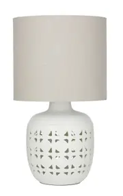 Amalfi Cassar Table Lamp Ceramic Base Desk Nightstand Bedside Lamp Home Office
