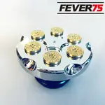 FEVER75 哈雷CNC油箱蓋 彈匣金色雕刻亮銀面款