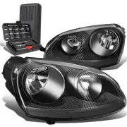 For 2005-2010 Volkswagen Jetta Mk5 Black Housing Clear Headlight Lamp+Tool Box (for: Volkswagen)