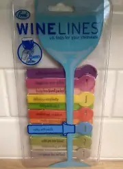 Wine Tags Beverage Charms Fred Wine Lines ID Stemware Tags 12 Pack Novelty Funny