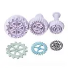 3Pcs/Set Plastic Gear Shape Plunger Cutter DIY Cake Sugarcraft Decor Tools CR