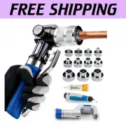 11-Piece Hydraulic Swaging Tool for Copper and Aluminum Tubing - Compact Design