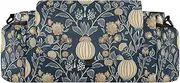 miaozhen William Morris Style Rustic Ethnic Floral Dark Blue non slip stroller organizer with cup holder stroller caddy with cup holders adjustable gancho para carriola accesorios para carros de