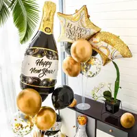 在飛比找momo購物網優惠-派對佈置HAPPY NEW YEAR 跨年氣球桌飄燈飾1組(