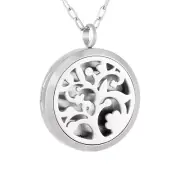 Tree of Life Print Perfume Aromatherapy Diffuser Pendant Necklace for Women Men