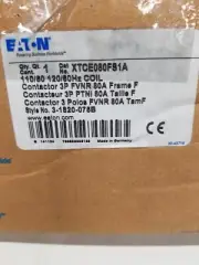 Eaton XTCE080FS1A Contactor 3 pole FVNR 80A Frame F 110/120V 50/60Hz Coil