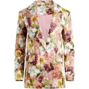 ALICE + OLIVIA Floral Rose Blazer Juniper, US2 SRP: $595