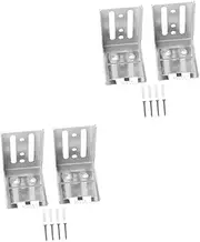 STOBAZA 2sets Curtain Rail Vertical Blind Mount Brackets Corrosion-Resistant Steel Simple Design for Easy Use Home Office 2pcs*2