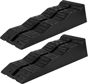 PartyKindom 2pcs Rv Leveling Ramps Heavy Duty Wheel Chock Blocks for Trailers and Campers Triple Levelers Strong Crush Resistance for Uneven Ground Stability