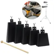 Metal Steel Cow Bell Noise Makers Hand Percussion Cowbell with Stick for Drum