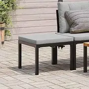 Stepping Stool, Garden Stool with Cushion, Small Seat 3 Adjustable Height for Front, Porch, Balcony, Backyard, Yard, 55 x 55 x 39.5 cm, Black
