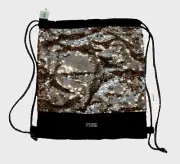 NEW VICTORIAS SECRET PINK GOLD SEQUINS SLING BACKPACK SCHOOL,PICNIC BAG RARE