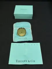 Tiffany & Co Brushed Gold Tone Atlas Travel Alarm Swiss Quartz Clock NEW IN BOX!