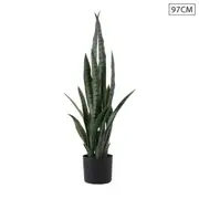 SOGA 97cm Artificial Indoor Snake Sansevieria Plant Fake Decoration Tree Flower Pot