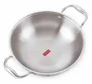 Triply Stainless Steel Induction Bottom Cookware Kadai Wok 4 litre