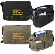 Heavyweight Canvas Classic Messenger Bag with Stencil