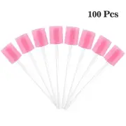 ❤ 100pcs Disposable Mouth Swabs Sponge Tooth Cleaning Oral Care Swab Sticks