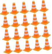 UPKOCH 30Pcs Mini Traffic Cones and Road Signs Educational for Lightweight Construction Traffic Barricade Props for Learning and Symbol Recognition