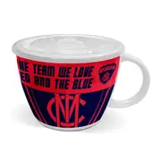 Melbourne Demons AFL Ceramic Soup Mug With Lid