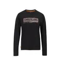 在飛比找ETMall東森購物網優惠-任-Timberland 女款黑色Logo有機棉長袖上衣A5