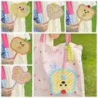 Hand-cranked Bamboo Weaving Fan Colourful Craft Fan Handheld Fan Home Decor