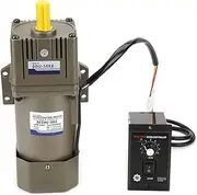 Single Phase Asynchronous Gear Motor, AC 220V 90W Adjustable Speed Single Phase Asynchronous Gear Motor Deceleration(4#) Tools