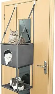Door Cat Hammock Indoor - Cat Hammock Bed - Vent Folding 16x13 Inch Cat Hammock is attached to the door, Removable and Adjustable Seasonal Cat Bed Pet Stopped for Cat and Cat Hammock Bed.Tall and Tall
