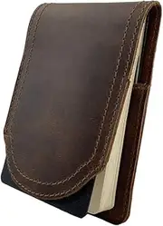 Hide & Drink, Leather Journal Cover for Moleskine Classic Notebook, Hard Cover, Pocket (3.5 x 5.5 in.), Notebook NOT Included, Handmade Includes 101 Year Warranty :: Bourbon Brown