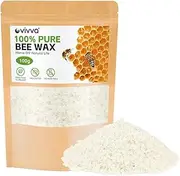 [vivva] Beeswax Pellets (White 200g), 100% Organic Beeswax, Beeswax for Candle Making, Body, Skin Care DIY, Lip Balm and Soap Making Supplies