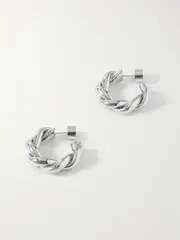 [Jennifer Fisher] Jennifer Fisher - Twisted Lilly Silver-plated Hoop Earrings - One size One size Silver
