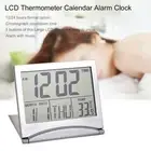 LCD Digital Thermometer Alarm Clock Humidity Meter Hygrometer Room Temperature F