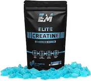 5g Creatine Monohydrate per serve Gummies for Men & Women, Increase Strength, Energy, Muscle Growth and Recovery, Cognitive Boost, Sugar & Gluten Free, Vegan (1 month supply, Blue Raspberry)