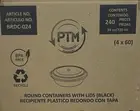 24oz Round Meal Prep Containers with Lids, Single Compartment Microwavable 240ct