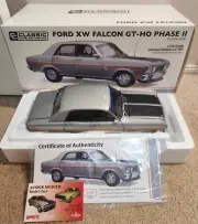 1:18 Classic Carlectables Ford XW GTHO Falcon Sedan Phase 2 in Silver Fox #18836