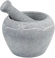 Traditional Grind, Household Stone Mortar Grinding Garlic Pounder Manual Retro Pounding Jar Pestle Set Medicine Grinder Masher