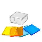 Tizo Lucite Coasters, Set of 4
