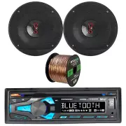 Dual XDM290BT 1DIN Bluetooth Receiver 2x JBL 5.25" 200W Coax Car Speakers + Wire