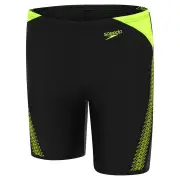Speedo Boys Hyperboom Splice Jammer - Black/Yellow - 5-6