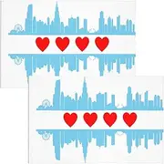 2 Pcs 12x18 Inch Chicago Car Flags Double Sided Printed Window Flags for Automobile Decoration (Flag Only No Flagpole) 1