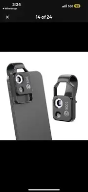 200X Magnification Mobile Phone Mini Microscope Lens Clip-on With LED CPL Lens