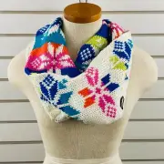 Muk Luks Infinity Scarf Candy Coated Bright Multicolor Knit Eternity 33912
