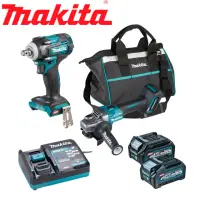 在飛比找momo購物網優惠-【MAKITA 牧田】40V鋰電無刷套筒板手/砂輪機雙機組(