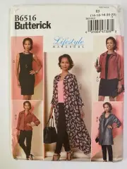 Butterick Sewing Pattern 6516 - Misses Jacket, Dress & Pants - 14-22 - Uncut