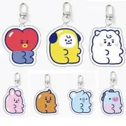 現貨 KPOP BTS BT21 防彈少年團 吊飾 宇宙明星 亞克力鑰匙扣 卡通 鑰匙圈 吊飾 粉絲禮物 周邊同款